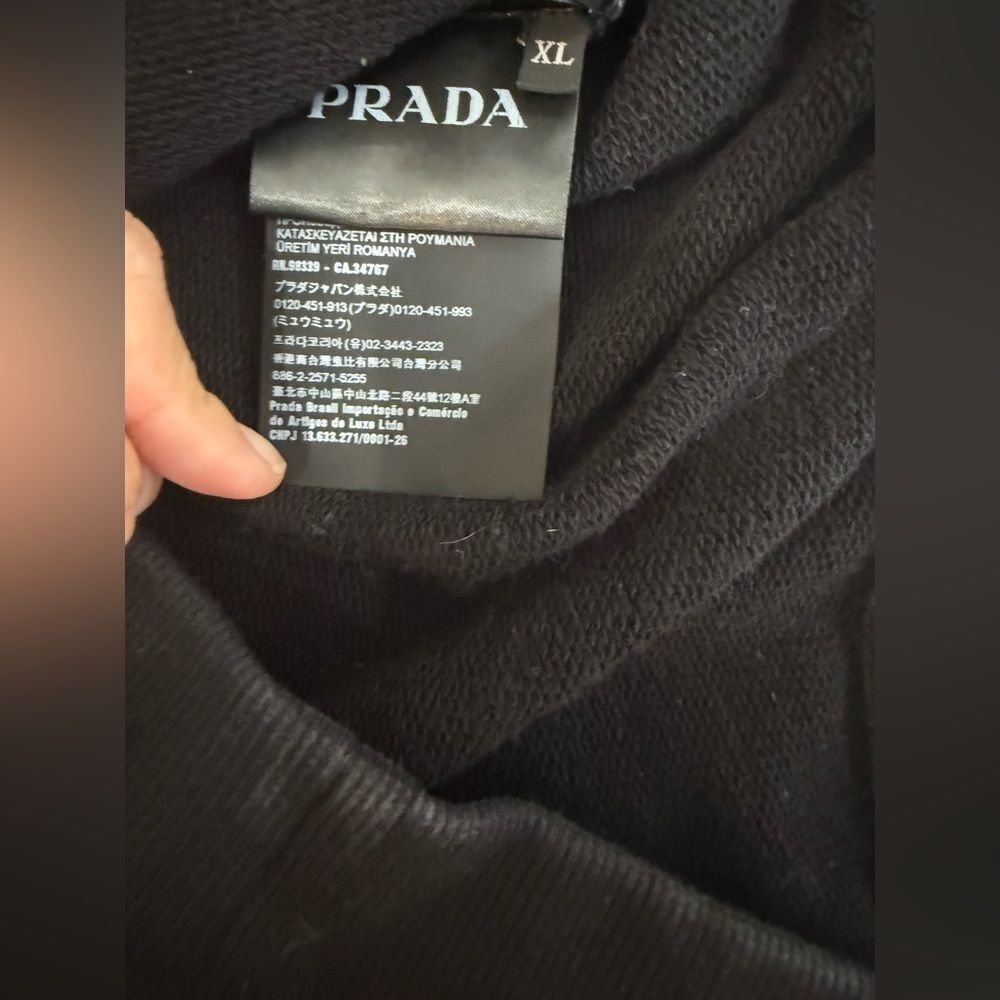 NWOT PRADA Printed Cotton Fleece Crewneck Sweatshirt - Picture 10 of 12